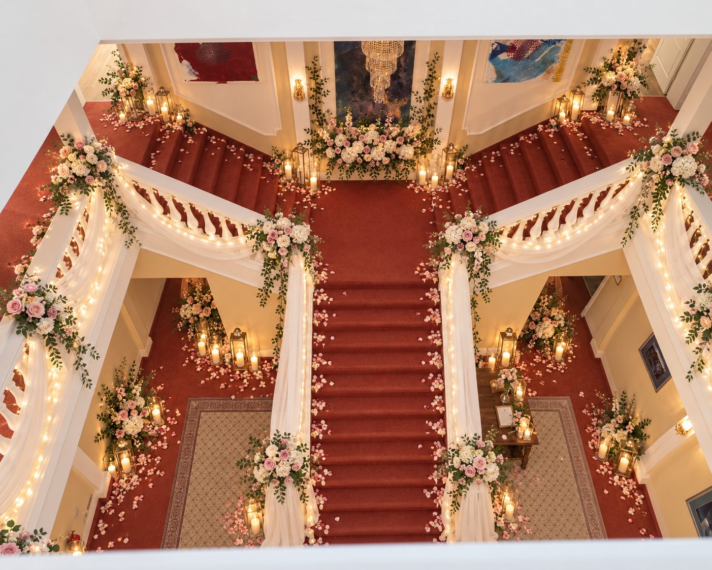 Festlich geschmücktes Atrium der Residenz Stockerau