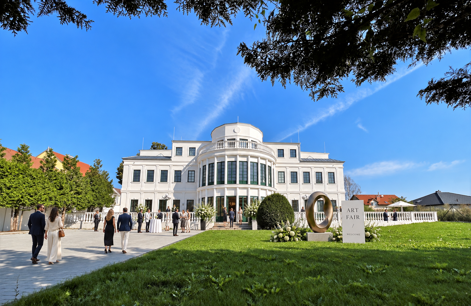Kunstempfang vor der Residenz